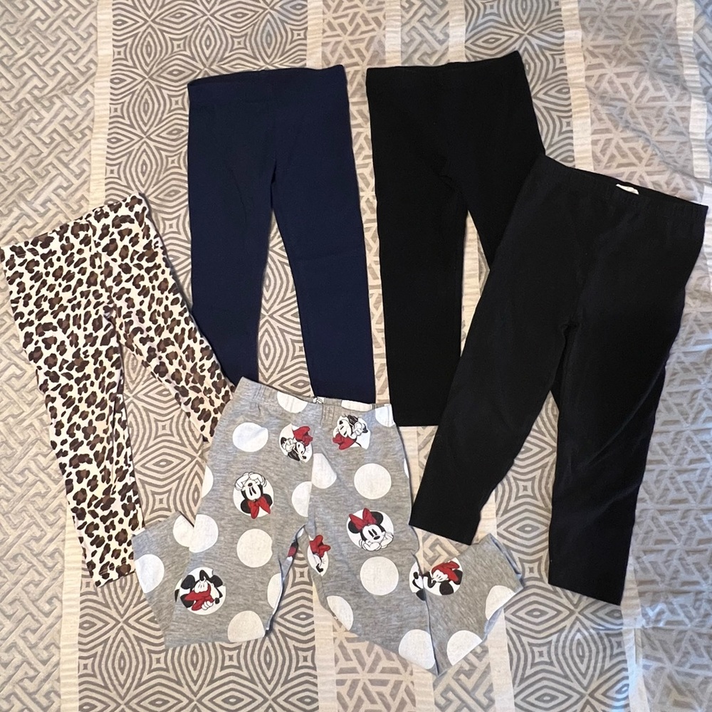 3T Legging Bundle ! Black, Navy, Cheetah, Minnie Leggings | mix and match